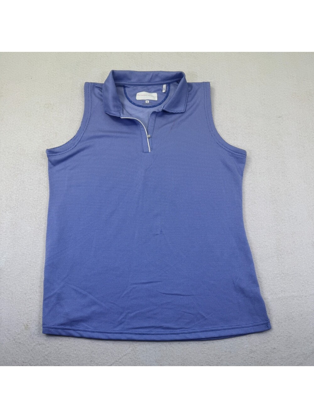 Tournament Collection Womens XL Blue Sleeveless Golf Polo Shirt Performance